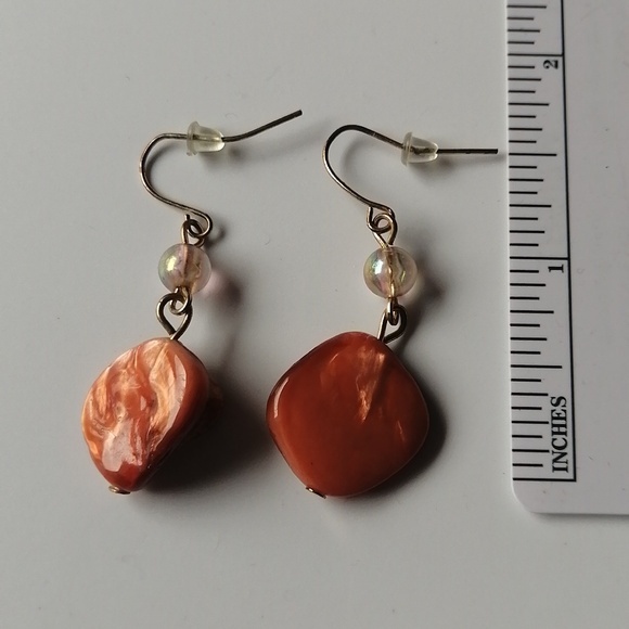 Genuine Shell Coral Pink Colour Multi-Strand Goldplated Necklace & Earrings Set - Picture 8 of 8